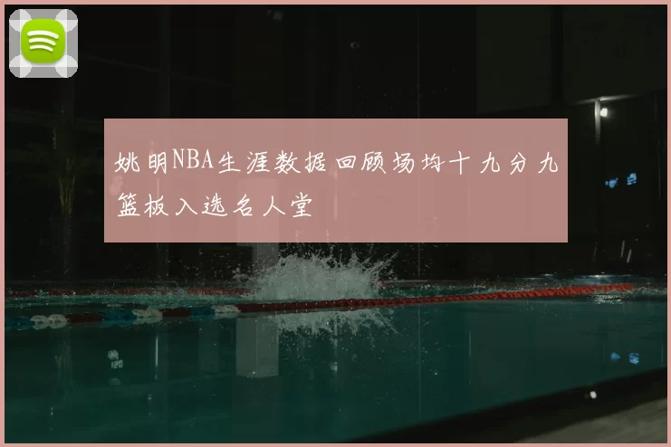 姚明NBA生涯数据回顾场均十九分九篮板入选名人堂