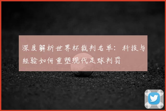深度解析世界杯裁判名单:科技与经验如何重塑现代足球判罚