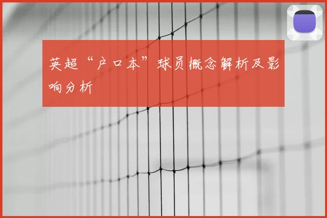 英超“户口本”球员概念解析及影响分析